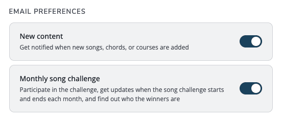 Monthly Song Challenge opt-in